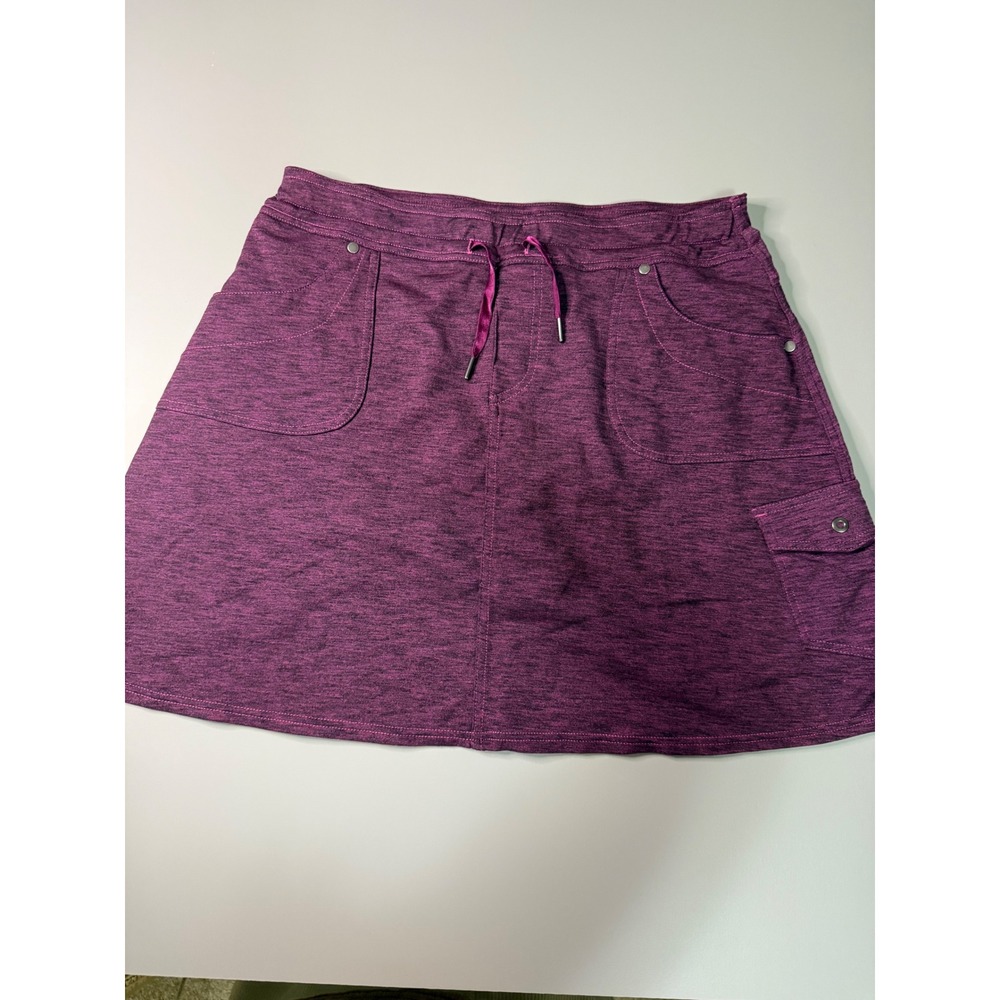 Kuhl Mova Skort Womens Medium Purple Heathered Hiking Athletic Skirt Drawstring